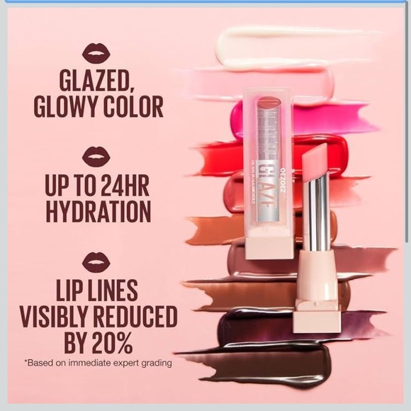 NWT Hydrating Glaze Lip Balm Tinted Lip Balm Smooth Moisturizing Shine Pink Drip - Picture 3 of 11
